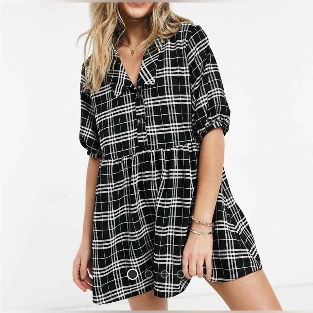 ASOS Black and White Plaid Women's Romper